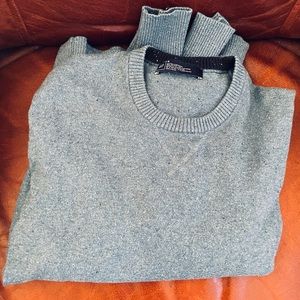 Blue Cotton Cashmere Crewneck Sweater *fits like small*